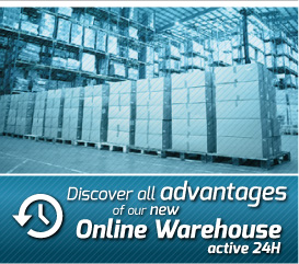 Discover all advantages of our new Online Warehouse active 24H